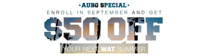For all AUBGers - enroll in september and get $50OFF