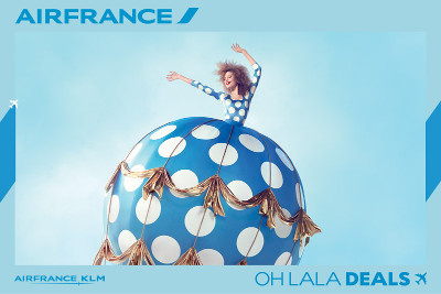Промоция за самолетни билети на Air France до над 60 дестинации в целия свят: САЩ, Канада, Южна и Америка, Азия. Резервирай с Юзит Калърс