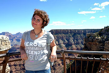 Grand Canyon и Симона по време на нейното лято в САЩ