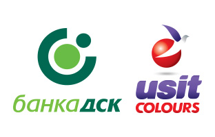 Лога на Банка ДСК и Usit Colours